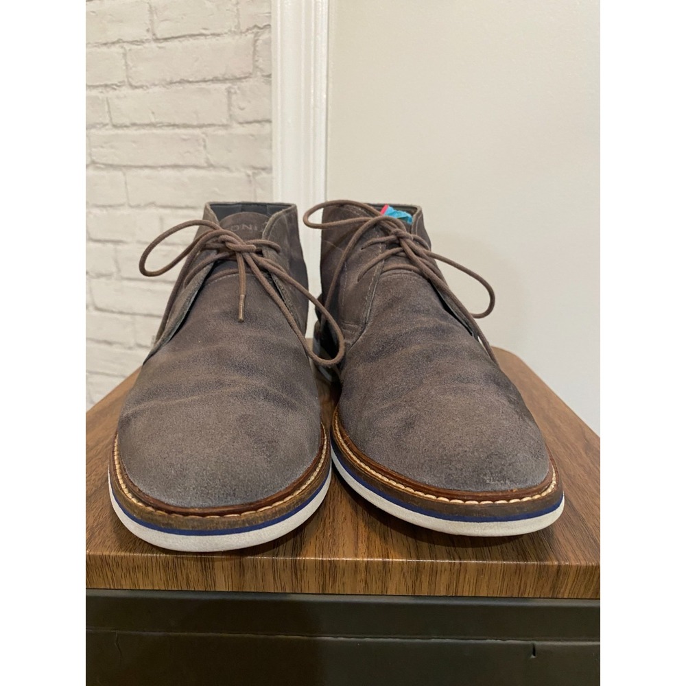 Bostonian Commonwealth Men's Size 8 Ankle Boots Gray suede comfortable & stylish